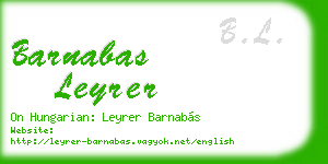 barnabas leyrer business card